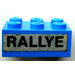 LEGO Blauw Steen 2 x 3 met &#039;RALLYE&#039; Sticker (3002)