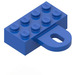 LEGO Blue Brick 2 x 4 with Coupling, Female (4748)