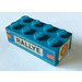 LEGO Blau Stein 2 x 4 mit &#039;RALLYE&#039; und Shell Logo Aufkleber (3001)