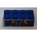 LEGO Blue Brick 2 x 4 with Two Fish Sticker (3001)