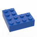 LEGO Bleu Brique 4 x 4 Coin