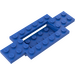 LEGO Blå Bil Bas 10 x 4 x 2/3 med 4 x 2 Centre Well (30029)