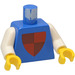 LEGO Blauw Castle Torso met Quartered Schild (973)