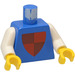 LEGO Blauw Kasteel Torso met Quartered Schild (973)