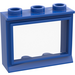 LEGO Blauw Classic Venster 1 x 3 x 2 met Fixed Glas en korte dorpel
