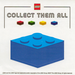 LEGO Blau Collect Them All Promotional Aufkleber