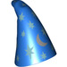 LEGO Blue Cone Hat with Silver Stars and Golden Moon Pattern (18059 / 27493)