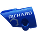 LEGO Blue Curved Panel 1 Left with &#039;RICHARD&#039; Sticker (87080)