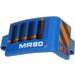 LEGO Blue Curved Panel 3 x 6 x 3 with &#039;MR80&#039; and Danger Stripes (Left) Sticker (24116)