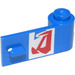 LEGO Blu Porta 1 x 3 x 1 Destra con Rosso logo (3821)