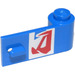 LEGO Bleu Porte 1 x 3 x 1 Droite avec rouge logo (3821)