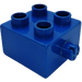LEGO Blue Duplo Brick 2 x 2 with Pin (3966)