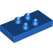 LEGO Bleu Duplo Tuile 2 x 4 x 0.33 avec 4 Centre Goujons (Épais) (6413)