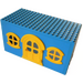 LEGO Blue Fabuland House Block with Yellow Door and Windows