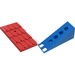 LEGO Blue Fabuland Roof Support with Red Roof Slope and Chimney Hole