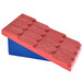 LEGO Blue Fabuland Roof Support with Red Roof Slope and No Chimney Hole