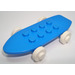 LEGO Blauw Fabuland Skateboard met Wit Wielen