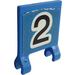 LEGO Blue Flag 2 x 2 with Number 2 Sticker without Flared Edge (2335)