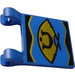 LEGO Blue Flag 2 x 2 with Samurai Gold Fan Logo without Flared Edge (2335)