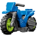 LEGO Син Flywheel Dirt Bike with Lime Rear Wheel