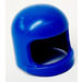 LEGO Blauw Helm met dikke kinband en zonder vizierkuiltjes