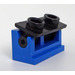 LEGO Blue Hinge Brick 1 x 2 with Black Top Plate (3937 / 3938)