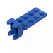 LEGO Sininen Sarana Levy 2 x 4 jossa Articulated Joint - Nainen (3640)