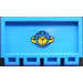LEGO Blau Scharnier Fliese 2 x 4 mit Ribs mit Shipping Logo Aufkleber (2873)