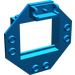 LEGO Blauw Scharnier Venster Kader 1 x 4 x 3 met Octagonal Paneel en Studs aan de zijkant (2443)