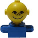 LEGO Blue Homemaker Figure with Yellow Head and Freckles