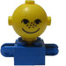 LEGO Blå Homemaker Figure with Yellow Head and Freckles