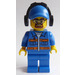 LEGO Blue Jacket with Orange Stripes, Blue Cap with Headphones and Safety Goggles Minifigure