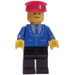 LEGO Blue Jacket with Tie and Red Cap Town Minifigure