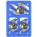 LEGO Blue Lion with Crown Flags (Set of 3)