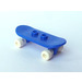 LEGO Blau Minifig Skateboard with Two White Wheels