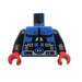 LEGO Blue Minifig Torso Space Spyrius with Black Arms and Red Hands (973)