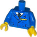 LEGO Blue Minifig Torso with Lufthansa Pilot Sticker