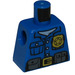 LEGO Bleu Minifig Torse sans bras avec Police Shirt, Gold Badge, Courroie avec Pockets et Radio (973)