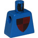 LEGO Blau Minifig Torso ohne Arme mit Quartered Schild (973)