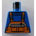 LEGO Azul Minifigura Torso sin brazos con Safety Raya (973)