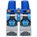 LEGO Blue Minifigure Hips and Legs with Armor,  Hexagonal Knee Pads (73200)