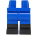 LEGO Blauw Minifiguur Heupen en benen met Zwart Boots (21019 / 77601)