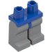 LEGO Blå Minifigur Hofter med Medium Stone Grå Ben (73200 / 88584)