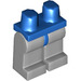 LEGO Blue Minifigure Hips with Medium Stone Gray Legs (73200 / 88584)
