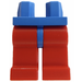 LEGO Blauw Minifigure Heupen met Rood Poten (73200 / 88584)