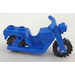 LEGO Blau Motorcycle with Transparent Wheels - Full Assembly