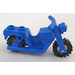 LEGO Blue Motorcycle with Transparent Wheels - Full Assembly