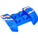 LEGO Blue Mudguard Plate 2 x 4 with Overhanging Headlights with Sparks Sticker (44674)