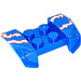 LEGO Blu Parafango Piastra 2 x 4 con Overhanging Headlights con Sparks Adesivo (44674)