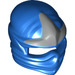 LEGO Blauw Ninjago Wrap met Ridged Forehead met Metallic Zilver (25392 / 99311)